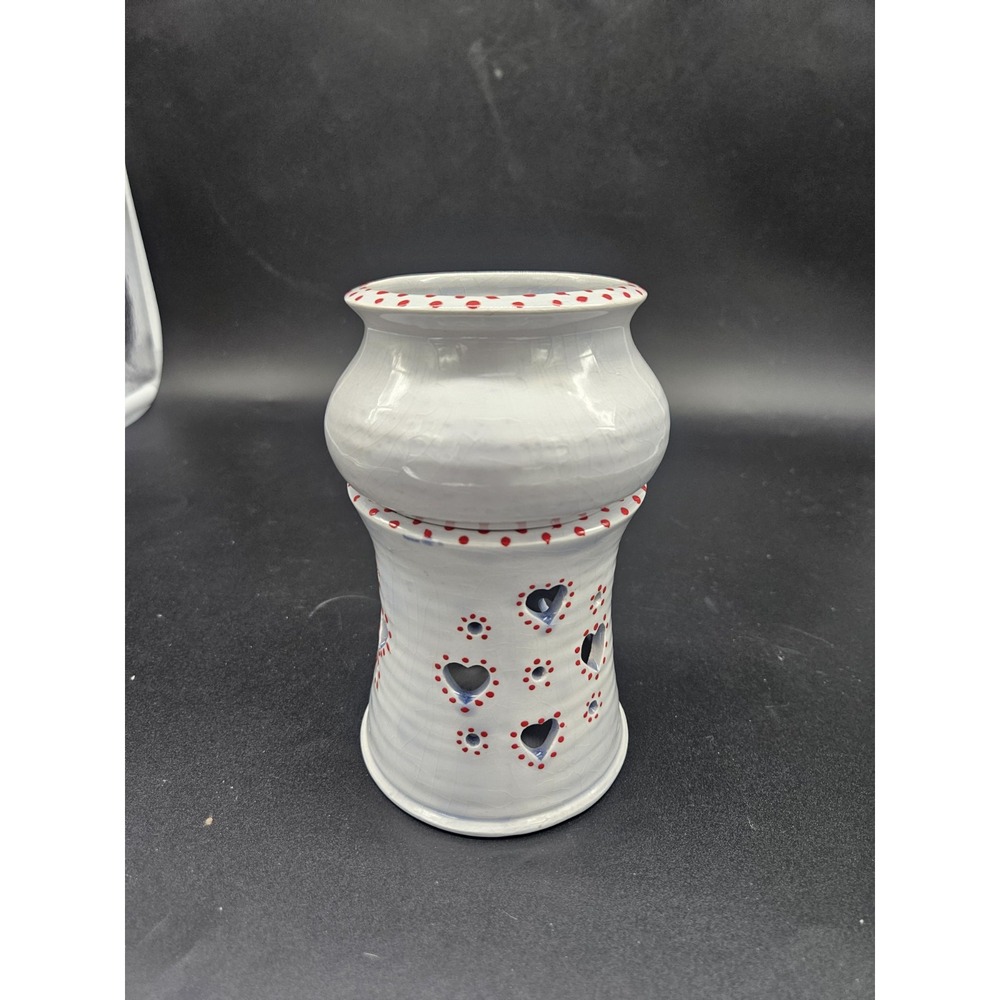 Vintage Heart Cut Out Ceramic Candle And Potpurri Holder